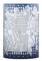 Blue Day of The Dead Posada Embellished Votive Candle Holder