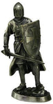 7 Inch Medieval Knight Collectible Statue Figurine Battle Crusader Shield Sword