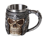 Pacific Giftware Medieval Viking Warrior Helmet Skull Mug Gothic Tankard 11oz Beer Mug Drinking Vessel