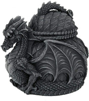 Pacific Giftware Medieval Stone Dragon Lidded Trinket Jewelry Box Decorative Keepsake Box Round