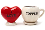 I Love Coffee Salt & Pepper Magnetic Shaker Set