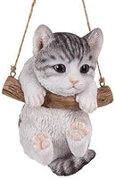 Pacific Giftware Realistic Kitten Hanging from Branch Rope Hanger Statue