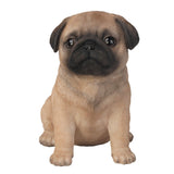 Pacific Giftware Adorable Seated Pug Puppy Collectible Figurine Amazing Dog Likeness Hand Painted Resin 6.5 inch Figurine Great for Dog Lovers Tabletop Decor