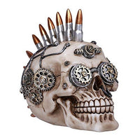 Pacific Giftware Steampunk Skull with Bullets Statue Collectible Home Decor Resin