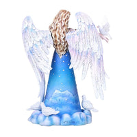 ABZ Brand Sky Night Star Guardian Changeling Angel with White King Pigeon Figurine