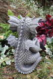 Garden Dragon Thinker Dragon Garden Display Decorative Accent Sculpture Stone Finish 10 Inch Tall