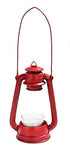 5.5 Inch Oil Lamp Shaped Hand Painted Resin Candle Holder, Red