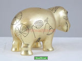 YTC Gold Leaf Hippo - Collectible Figurine Statue Sculpture Figure Egypt