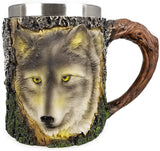 Pacific Giftware Wild Wolf Mug Stainless Steel Liner Collectible Tankard 13oz