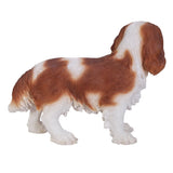 Realistic Life Size King Charles Spaniel Statue Detailed Sculpture Glass Eyes Hand Painted Resin 16 inch Figurine Home Decor Amazing Likeness