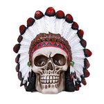 Pacific Giftware Indian Human Skull Statue Collectible Home Decor Resin