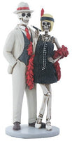 Skeleton Bones 1920s Flapper Dance Couple Decorative Figurine