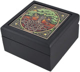 Lisa Parker Celtic Tree of Life Art Tile Trinket Jewelry Keepsake Box