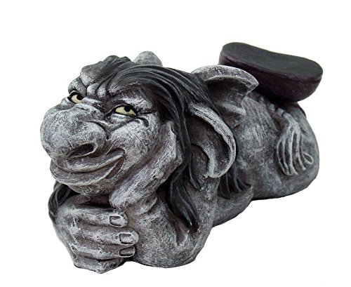 5.06 Inch Funny Gargoyle with Boots Laying Down Statue Figurine
