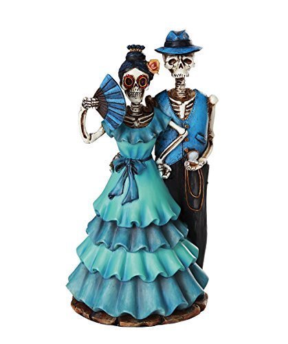 Pacific Giftware Day of The Dead Celebration Skeleton Couple Figurine 8 inch