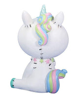 SUMMIT COLLECTION Furrybones Unie Signature Skeleton in White Unicorn Costume with Stars and Rainbow Hair