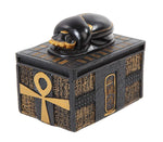 PTC 4.13 Inch Scarab Topped Egyptian Rectangle Jewelry/Trinket Box Figurine
