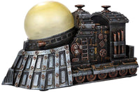 Pacific Giftware Steampunk Thermal Steam Engine and Light Source Powered Locomotive Train Collectible Sci Fi Fantasy Figurine with Color Changing LED Lights Battery Operated 9.5 Inches Long