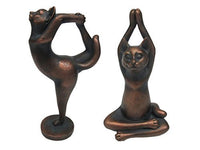 Pacific Giftware Zen Garden Inner Peace Yoga Cats Set of 2 Figurine Collectible Sculpture Decor 5 inch Tall