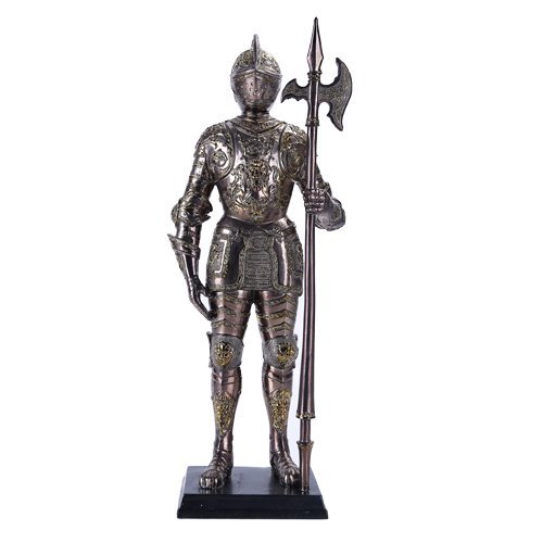 Pacific Giftware 13" Tall Medieval Knight Statue Figurine Suit of Armor with Stand