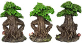 Botega Distributing Forest Spirit See Hear Speak No Evil Wise Greenman Figurines Set of Three Whispering Forest