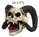 gothic medieval Skull of Horned Devil Beast Sculpture statue (The Digital Angel) .