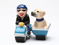 Magnetic Salt and Pepper Shaker - Dog Gone Side Car