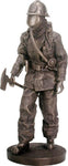 YTC Heirloom-quality Statuette of Heroic Firefighter in full turnout gear and carrying an axe