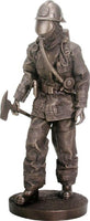 YTC Heirloom-quality Statuette of Heroic Firefighter in full turnout gear and carrying an axe