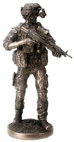 Bronzed Resin Military Statue