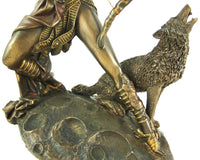 Bronzed Finish Artemis Moon Goddess Greek Statue Diana by Pacific Giftware