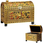 Egyptian Painted Trinket Box Collectible Egypt Jewelry Container