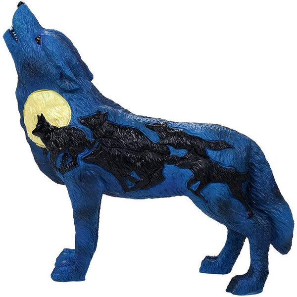 Pacific Giftware The Wolf Spirit Collection Night Rush Wolf Collectible Figurine Howling Wolf 6.25L