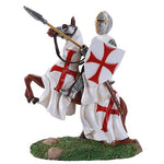 Pacific Giftware Crusader Knight Holding Spear Calvary On Horseback Defending Crusader Kingdoms Figurine