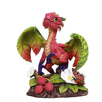 ABZ Brand Raspberry Pattern Scaled Dragon Statue by Stanley Morrison Rasberries Leaf Wings