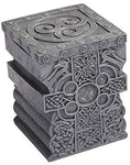 3.5 Inch Engraved Celtic Cross Jewelry/Trinket Box with Lid Figurine