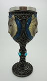 Lone Alpha Gray Wolf Celtic Magic Wine Chalice Goblet