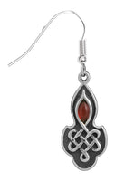 Celtic Ruby Earrings Collectible Jewelry Accessory Tribal Dangle Art