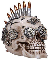 Pacific Giftware Steampunk Skull with Bullets Statue Collectible Home Decor Resin