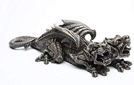12 Inch Double Headed Medieval Gargoyle Wall Plaque Statue Figurine
