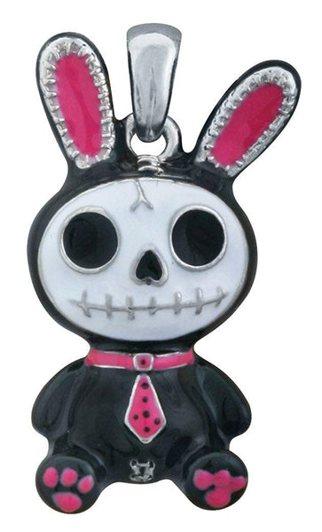 SUMMIT COLLECTION Furrybones Black Bunny Bun Bun Skeleton Boy Pendant Jewelry