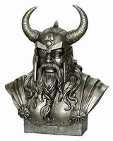 PTC 11.75 Inch King Odin Warrior God Head and Bust Statue Figurine