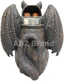 ABZ Brand Vampire Winged Red Eye Standing Cat Gargoyle Candle Holder Statue...