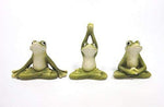 Pacific Giftware Zen Garden Inner Peace Yoga Frogs Set of 3 Figurine Collectible Sculpture Mini Garden Decor 2.5 inch Tall