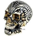 Celtic Knotwork Tribal Tattoo Skull Money Bank Statue Figurine Handpainted Resin