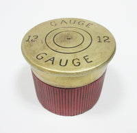 Pacific Giftware 12 Gauge Shotgun Shell Resin Trinket Box Collectible Decor 3.25 Inches Tall