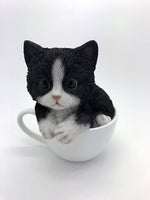 Pacific Giftware Adorable Teacup Pet Pals Cat Kittens Collectible Figurine 5.75 Inches