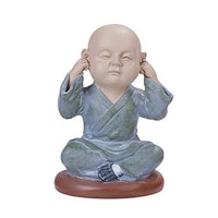 YTC Summit Collection Joyful Seated Monk Decorative Home Decor Resin Figurine