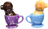 Pacific Trading Labrador Retriever Teacup Magnetic Salt & Pepper Shakers They Kiss! Attractives, 3 1/2'' Tall