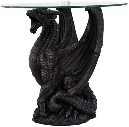 Dragon Side Table Home Decorative Fantasy 21.25" Tall